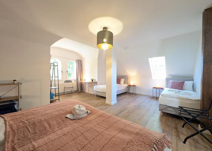 Lägenhet Bohnapartments Schiller 7- Penthouse- Wlan- Parking- Citynah